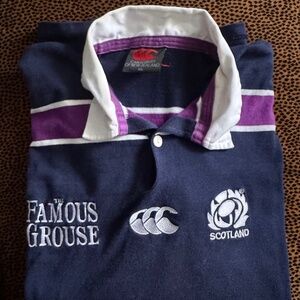 MEN'S XXL "THE OFFICIAL FAMOUS GROUSE OF SCOTLAND" RUGBY SHIRT-GREAT CONDITION!